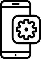 Gear setting symbol icon vector image. Illustration of the industrial wheel mechine mechanism design image