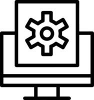 Gear setting symbol icon vector image. Illustration of the industrial wheel mechine mechanism design image