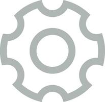 Gear setting symbol icon vector image. Illustration of the industrial wheel mechine mechanism design image