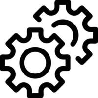 Gear setting symbol icon vector image. Illustration of the industrial wheel mechine mechanism design image