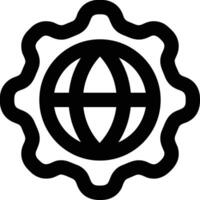 Gear setting symbol icon vector image. Illustration of the industrial wheel mechine mechanism design image