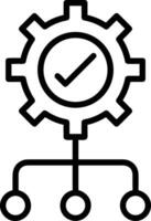 Gear setting symbol icon vector image. Illustration of the industrial wheel mechine mechanism design image