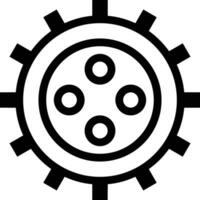 Gear setting symbol icon vector image. Illustration of the industrial wheel mechine mechanism design image