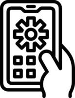 Gear setting symbol icon vector image. Illustration of the industrial wheel mechine mechanism design image