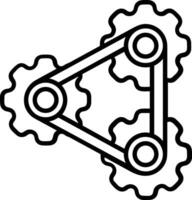 Gear setting symbol icon vector image. Illustration of the industrial wheel mechine mechanism design image