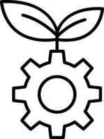 Gear setting symbol icon vector image. Illustration of the industrial wheel mechine mechanism design image