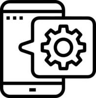 Gear setting symbol icon vector image. Illustration of the industrial wheel mechine mechanism design image