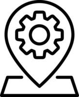 Gear setting symbol icon vector image. Illustration of the industrial wheel mechine mechanism design image