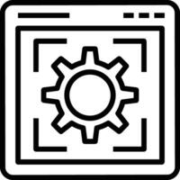 Gear setting symbol icon vector image. Illustration of the industrial wheel mechine mechanism design image