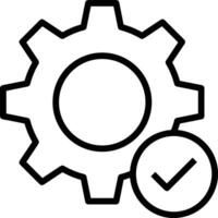 Gear setting symbol icon vector image. Illustration of the industrial wheel mechine mechanism design image