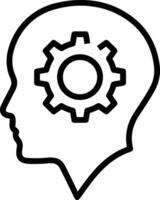 Gear setting symbol icon vector image. Illustration of the industrial wheel mechine mechanism design image