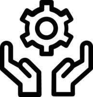 Gear setting symbol icon vector image. Illustration of the industrial wheel mechine mechanism design image