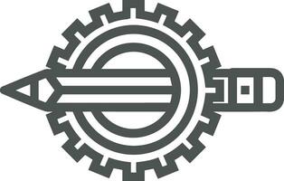 Gear setting symbol icon vector image. Illustration of the industrial wheel mechine mechanism design image