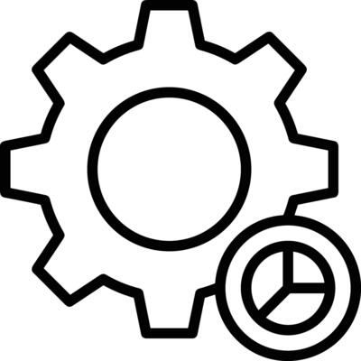 Gear setting symbol icon vector image. Illustration of the industrial wheel mechine mechanism design image
