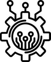 Gear setting symbol icon vector image. Illustration of the industrial wheel mechine mechanism design image