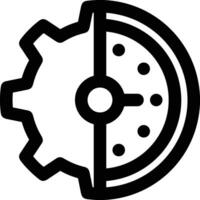 Gear setting symbol icon vector image. Illustration of the industrial wheel mechine mechanism design image