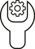 Gear setting symbol icon vector image. Illustration of the industrial wheel mechine mechanism design image