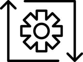 Gear setting symbol icon vector image. Illustration of the industrial wheel mechine mechanism design image