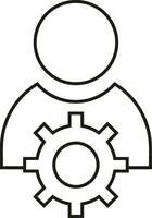 Gear setting symbol icon vector image. Illustration of the industrial wheel mechine mechanism design image