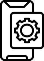 Gear setting symbol icon vector image. Illustration of the industrial wheel mechine mechanism design image