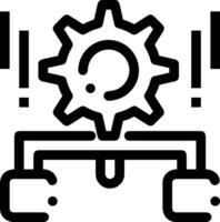 Gear setting symbol icon vector image. Illustration of the industrial wheel mechine mechanism design image