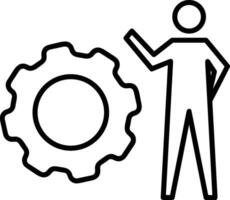 Gear setting symbol icon vector image. Illustration of the industrial wheel mechine mechanism design image