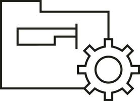 Gear setting symbol icon vector image. Illustration of the industrial wheel mechine mechanism design image