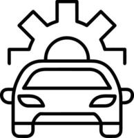 Gear setting symbol icon vector image. Illustration of the industrial wheel mechine mechanism design image