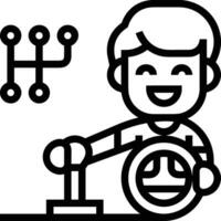 Gear setting symbol icon vector image. Illustration of the industrial wheel mechine mechanism design image