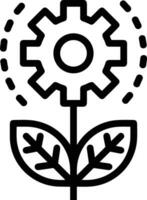 Gear setting symbol icon vector image. Illustration of the industrial wheel mechine mechanism design image