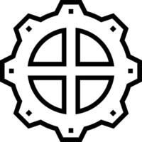 Gear setting symbol icon vector image. Illustration of the industrial wheel mechine mechanism design image