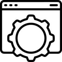 Gear setting symbol icon vector image. Illustration of the industrial wheel mechine mechanism design image