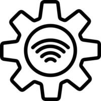 Gear setting symbol icon vector image. Illustration of the industrial wheel mechine mechanism design image