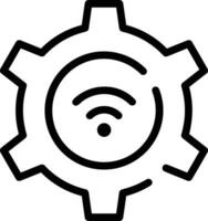 Gear setting symbol icon vector image. Illustration of the industrial wheel mechine mechanism design image