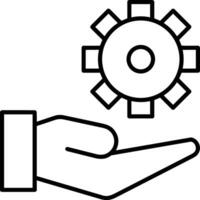 Gear setting symbol icon vector image. Illustration of the industrial wheel mechine mechanism design image