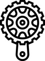 Gear setting symbol icon vector image. Illustration of the industrial wheel mechine mechanism design image