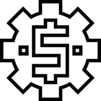 Gear setting symbol icon vector image. Illustration of the industrial wheel mechine mechanism design image