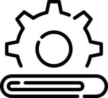 Gear setting symbol icon vector image. Illustration of the industrial wheel mechine mechanism design image