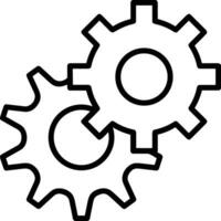 Gear setting symbol icon vector image. Illustration of the industrial wheel mechine mechanism design image