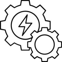 Gear setting symbol icon vector image. Illustration of the industrial wheel mechine mechanism design image