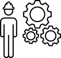 Gear setting symbol icon vector image. Illustration of the industrial wheel mechine mechanism design image