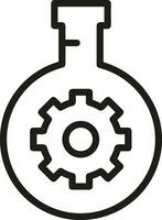 Gear setting symbol icon vector image. Illustration of the industrial wheel mechine mechanism design image