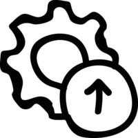 Gear setting symbol icon vector image. Illustration of the industrial wheel mechine mechanism design image