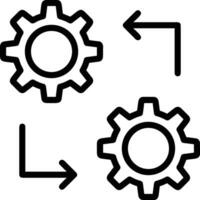 Gear setting symbol icon vector image. Illustration of the industrial wheel mechine mechanism design image