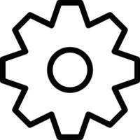 Gear setting symbol icon vector image. Illustration of the industrial wheel mechine mechanism design image