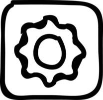 Gear setting symbol icon vector image. Illustration of the industrial wheel mechine mechanism design image