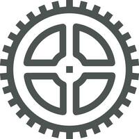Gear setting symbol icon vector image. Illustration of the industrial wheel mechine mechanism design image