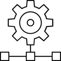 Gear setting symbol icon vector image. Illustration of the industrial wheel mechine mechanism design image