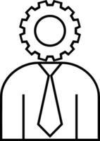 Gear setting symbol icon vector image. Illustration of the industrial wheel mechine mechanism design image