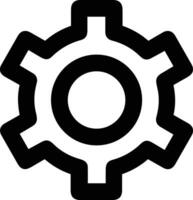 Gear setting symbol icon vector image. Illustration of the industrial wheel mechine mechanism design image